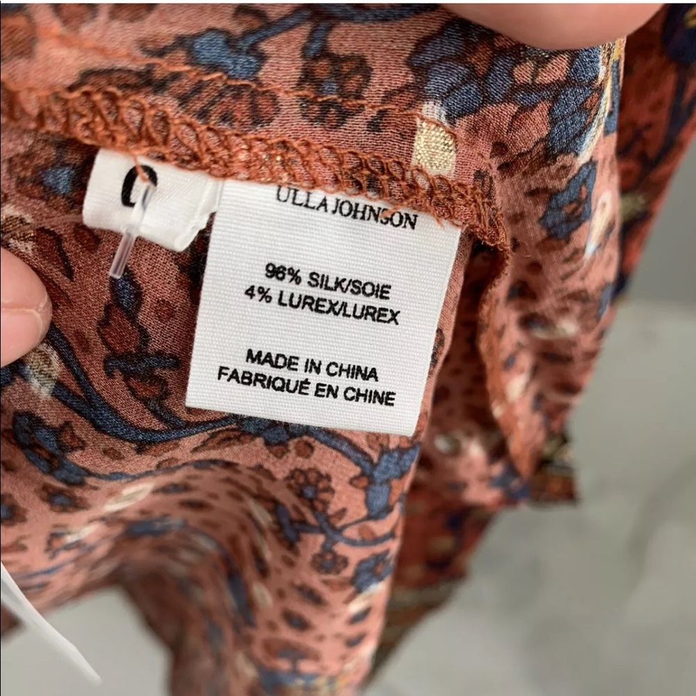 Ulla Johnson Silk/Lurex Boho Blouse 0/XS - Picture 8 of 13